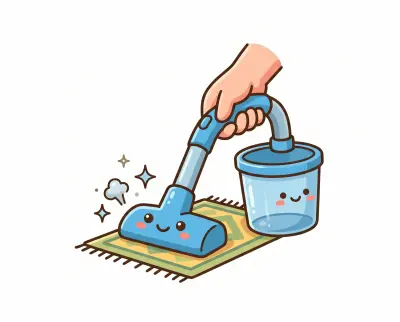 Vacuum the rug